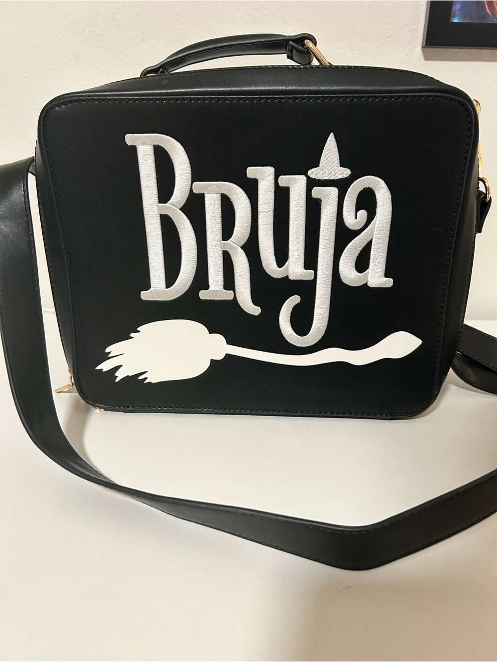 Backstitch Bruja Black Crossbody Bag/Backpack
